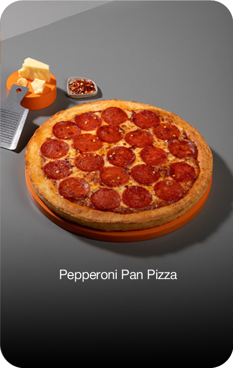 Pepperoni pan pizza